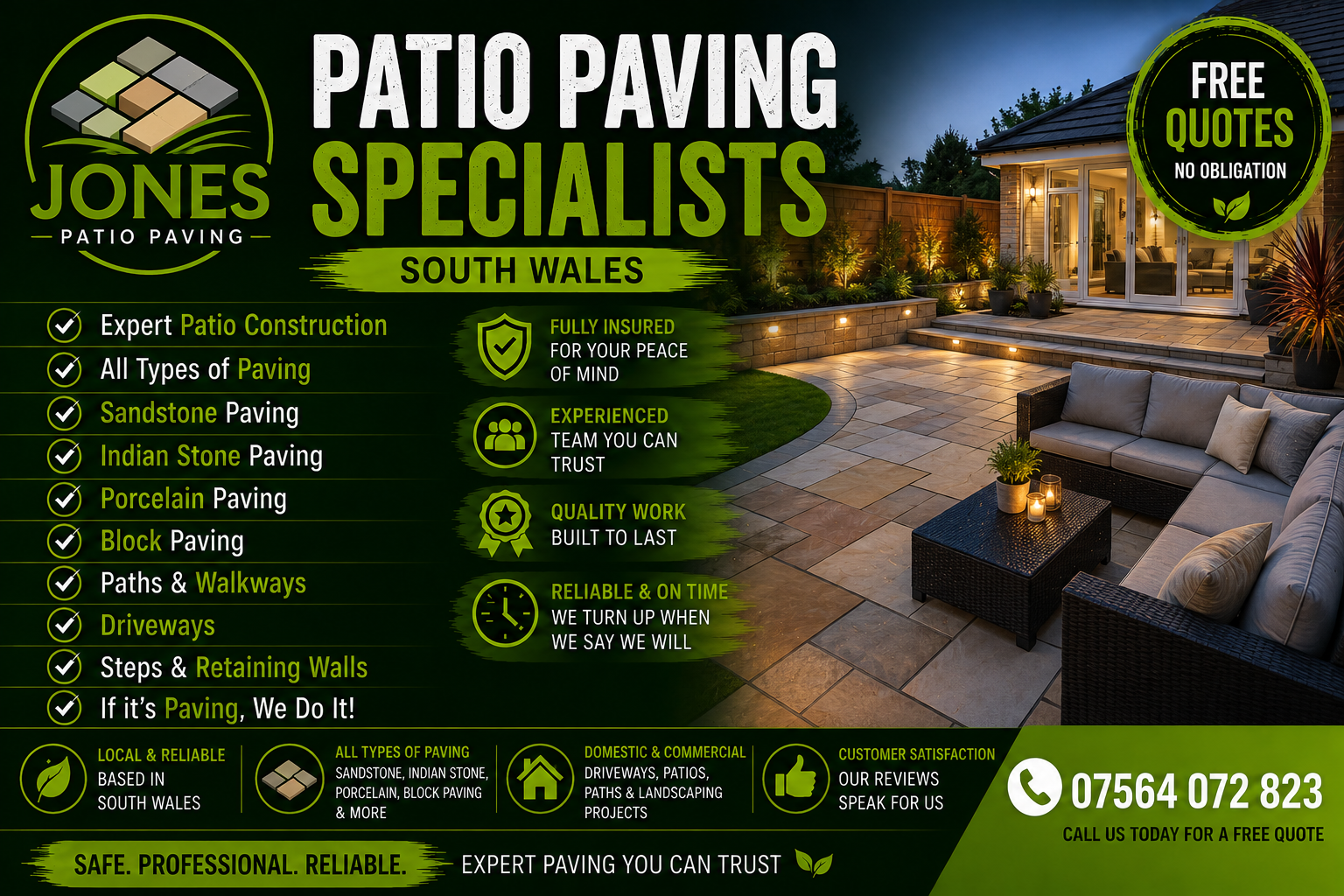 Jones Patio Paving South Wales -- patio paving specialists